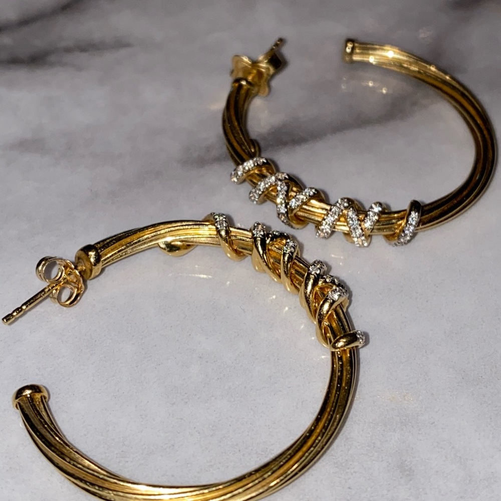 David Yurman Helena Gold hoops